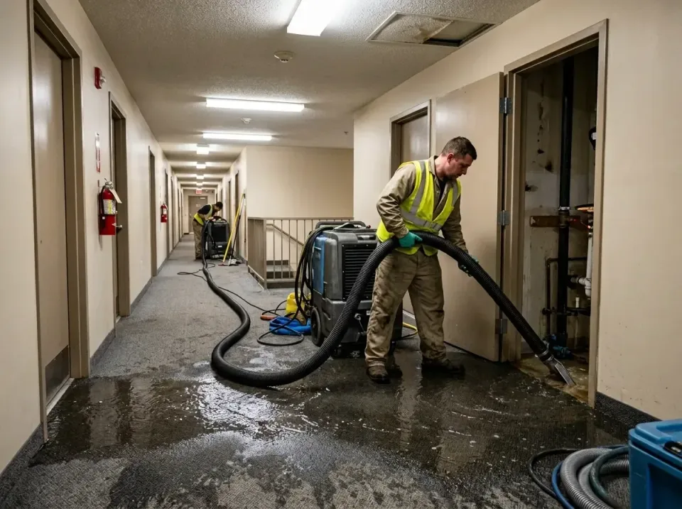 multi-unit-apartment-hallway-f-005 — frequently asked questions, Emergency Burst Pipe Water Extraction & Removal in Lillingt…